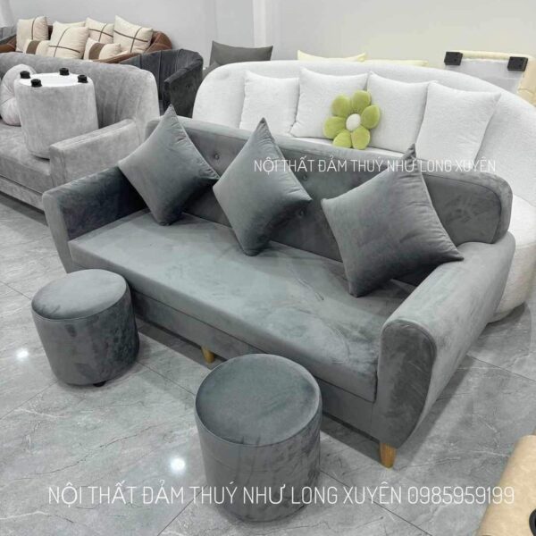 Sofa bọc vải nhung
