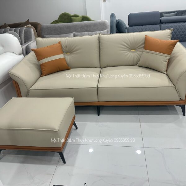 Sofa dài 2m1 kèm đôn vuông