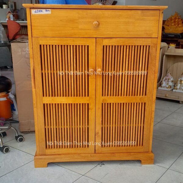 Tủ giày gỗ cao su 80cm