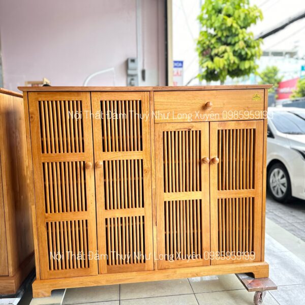 Tủ giày gỗ cao su 1m2