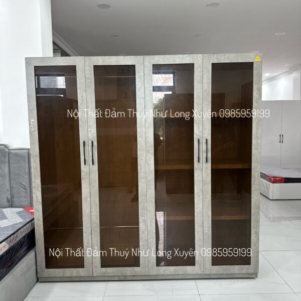 Tủ áo cánh kính khung gỗ