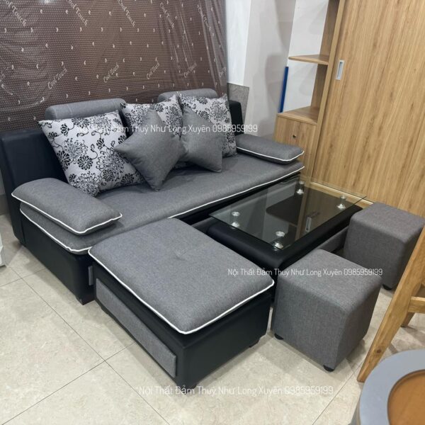 Sofa bộ kèm bàn và đôn nhỏ