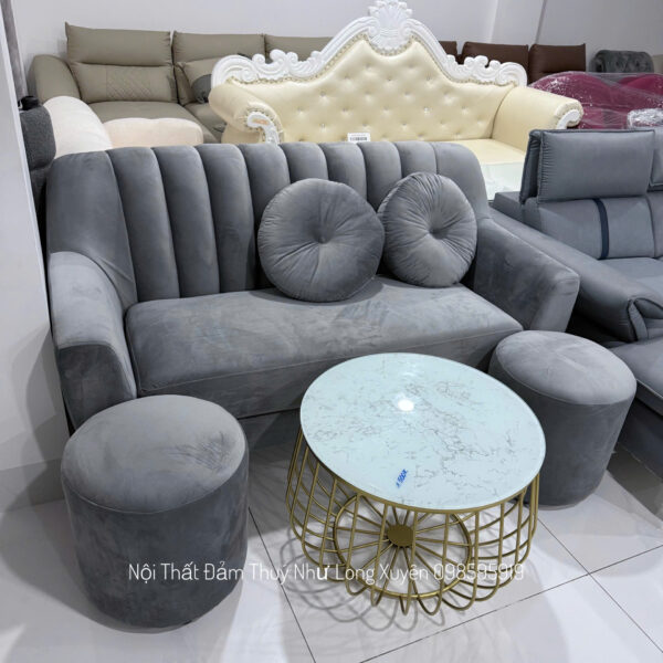 Sofa múi 1m6 kèm bàn kính