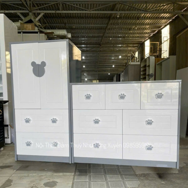 Cặp tủ em bé gỗ MDF