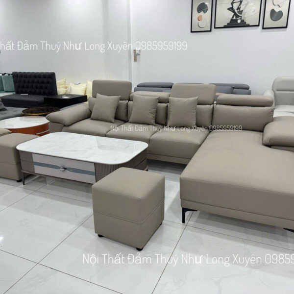 Sofa góc L 3m x 1m8 có 2 đôn ( chưa kèm bàn )