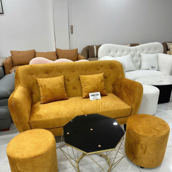 Sofa đơn kèm 2 đôn tròn 1m6