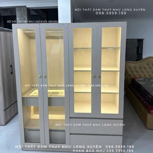 Tủ áo có ô để phụ kiện