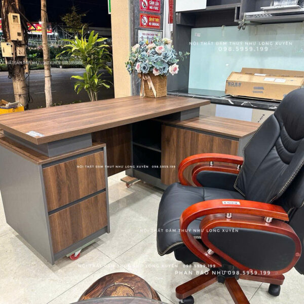 Bàn làm việc góc L  1m4 + 1m2