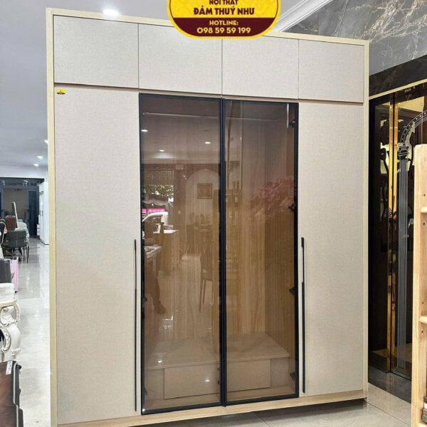 Tủ áo Nhựa cao cấp phối cánh kính