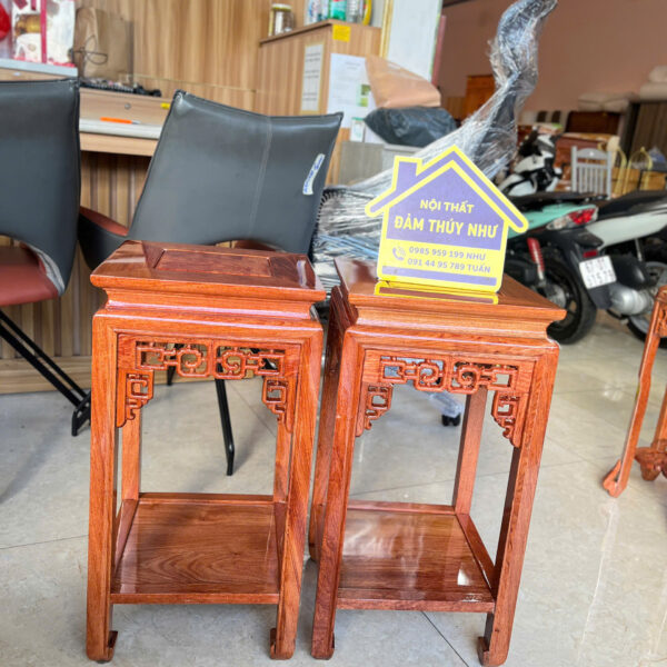 Đôn Vuông Gỗ Hương