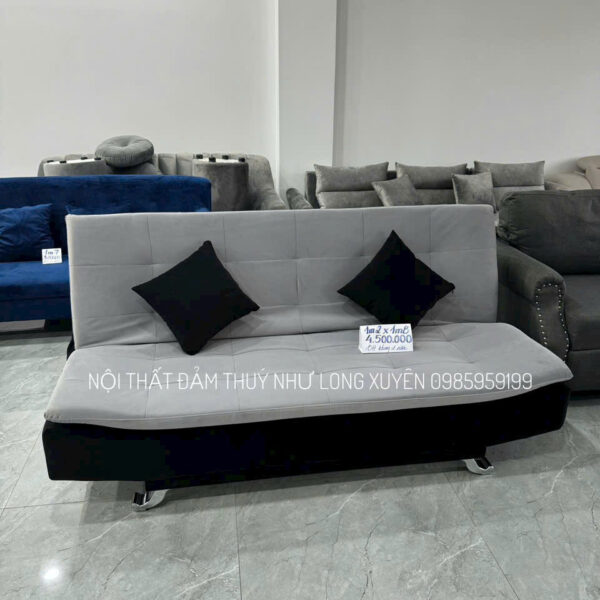 Giường Bật Xám Phối Đen