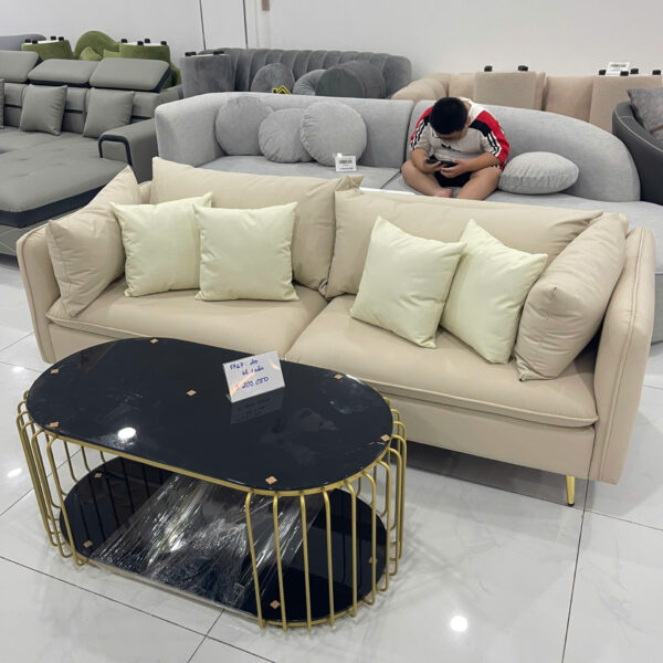 Sofa Băng 2m Kem Phối Nâu Nhạt