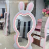 Gương Thỏ Bọc Nhung Có Led