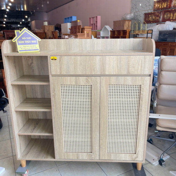 Tủ Giày MDF 1m2 Phối Kệ