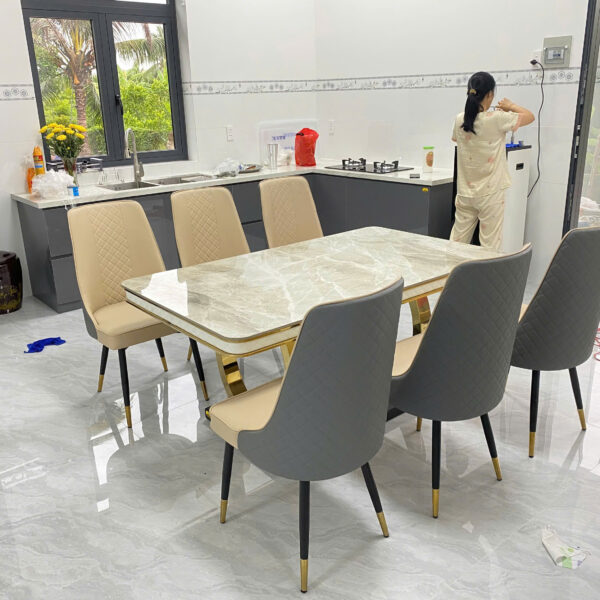 Bàn Ăn Chân Nhẫn 6 Ghế