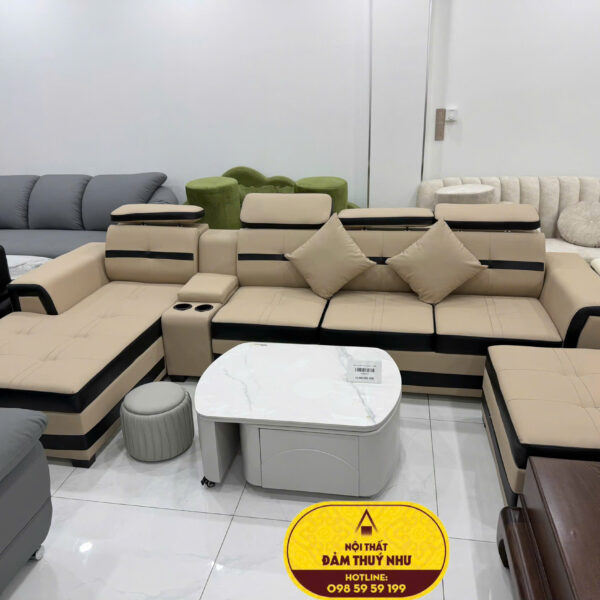 Sofa 3m3 góc L 1m7 Kèm Đôn