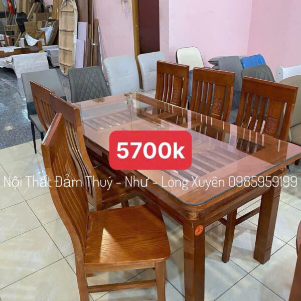 Bàn Ăn Gỗ Sồi 6 Ghế