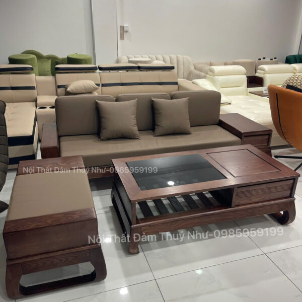 Salon Gỗ 3 Món( Đã kèm nệm lót)
