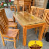 Bàn Ăn 6 Ghế Gỗ Bên
