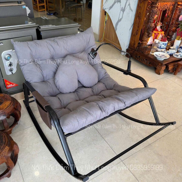 Bập Bênh Đôi 2 Tone Xám Nâu