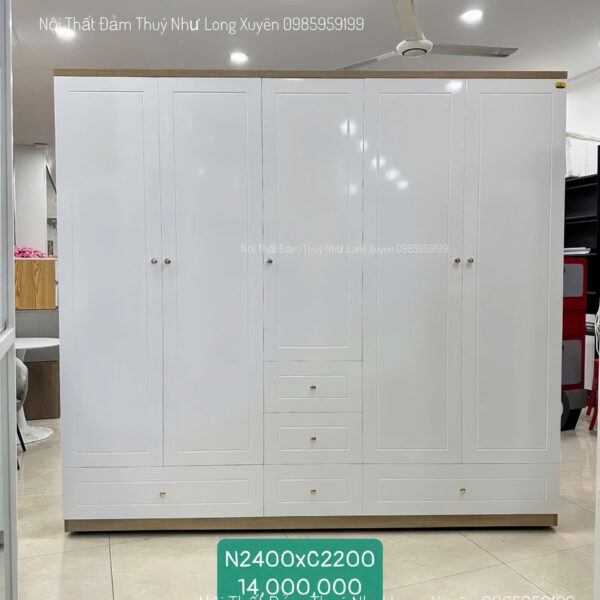 Tủ Áo Sơn Mặt Cửa 2m4x2m2