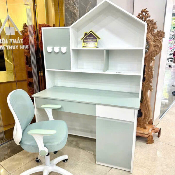 Bàn Học Sinh Mái Nhà Xanh Mint 1m2