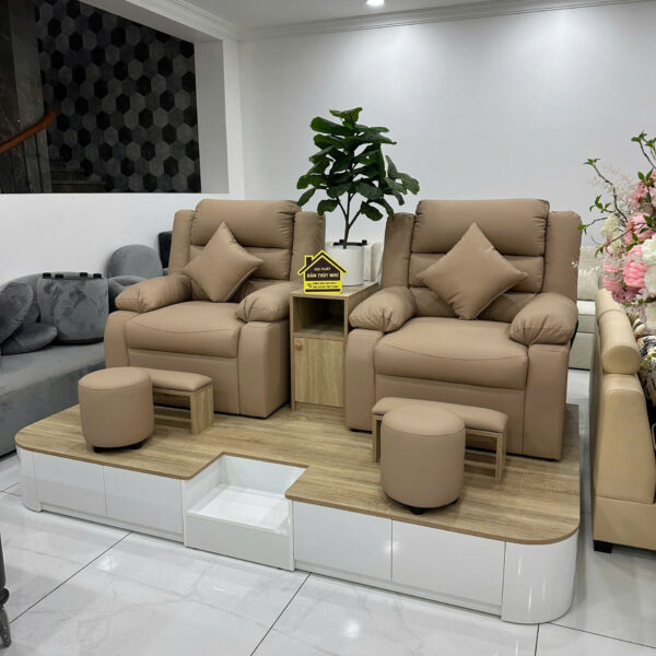 ComBo Bục Nail+2 Ghế+Tủ Mini