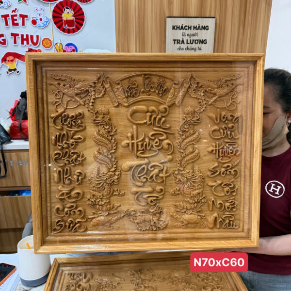 Tranh Cửu Huyền Lọng KÍnh 70x60