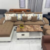 SoFa 3m Góc L Tone Nâu Kèm 2 Đôn