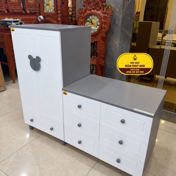 Cặp Tủ Quần Áo Cho Bé 1m2x60cm và 70cmx80cm
