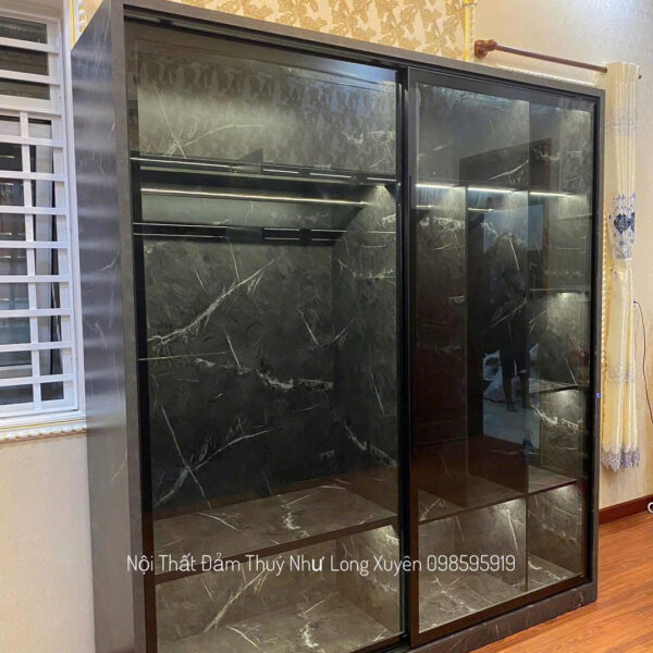 Tủ Áo Ray Trượt Giảm Chấn 2m2x2m2